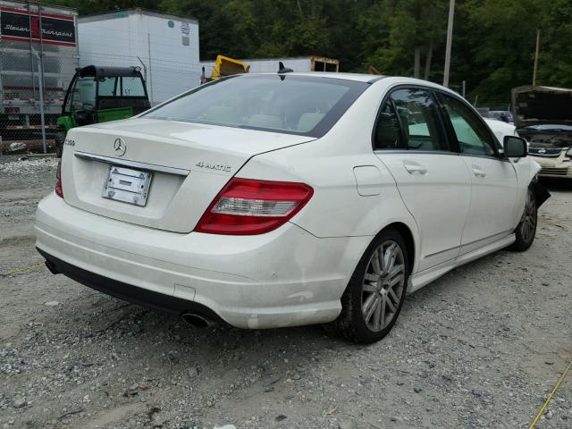 WDDGF81X59F266492 - 2009 MERCEDES-BENZ C 300 4MAT WHITE photo 4