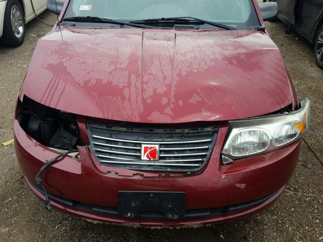 1G8AJ55F97Z162902 - 2007 SATURN ION LEVEL RED photo 7