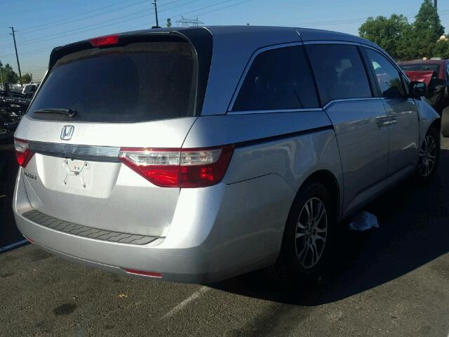 5FNRL5H62CB147527 - 2012 HONDA ODYSSEY EX SILVER photo 4