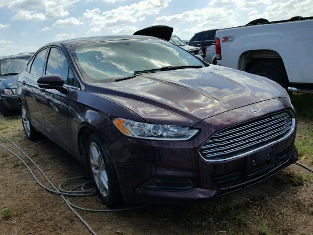 3FA6P0H71DR360994 - 2013 FORD FUSION BURGUNDY photo 1