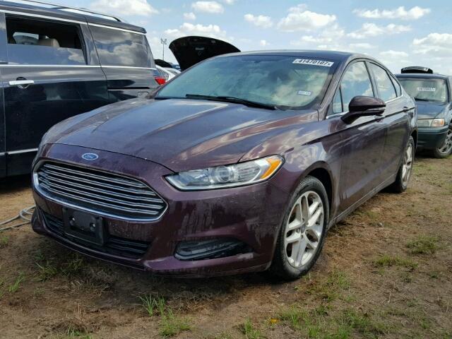 3FA6P0H71DR360994 - 2013 FORD FUSION BURGUNDY photo 2