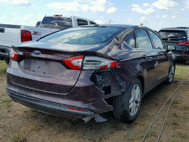 3FA6P0H71DR360994 - 2013 FORD FUSION BURGUNDY photo 4