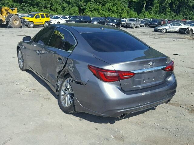 JN1EV7AR5JM437258 - 2018 INFINITI Q50 LUXE GRAY photo 3