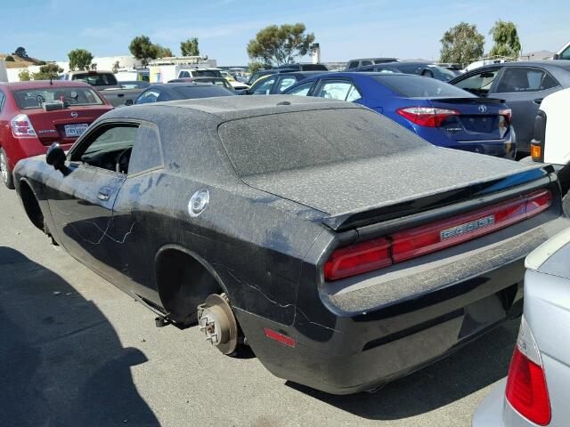 2B3CJ4DV4AH220277 - 2010 DODGE CHALLENGER BLACK photo 3