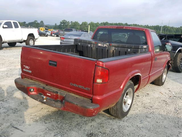 1GCCS145728135306 - 2002 CHEVROLET S TRUCK S1 RED photo 4