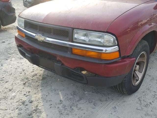 1GCCS145728135306 - 2002 CHEVROLET S TRUCK S1 RED photo 9