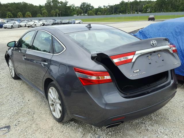 4T1BK1EB2FU156301 - 2015 TOYOTA AVALON XLE GRAY photo 3