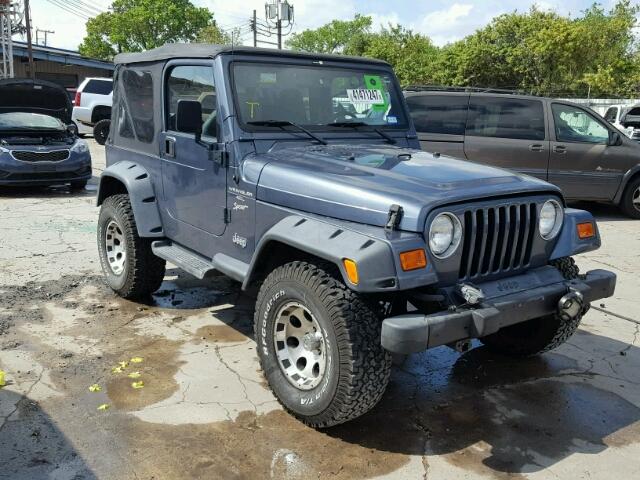 1J4FA49S41P327829 - 2001 JEEP WRANGLER / BLUE photo 1