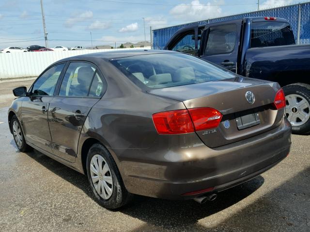 3VW2K7AJ7DM402293 - 2013 VOLKSWAGEN JETTA BASE Շագանակագույն լուսանկար 3