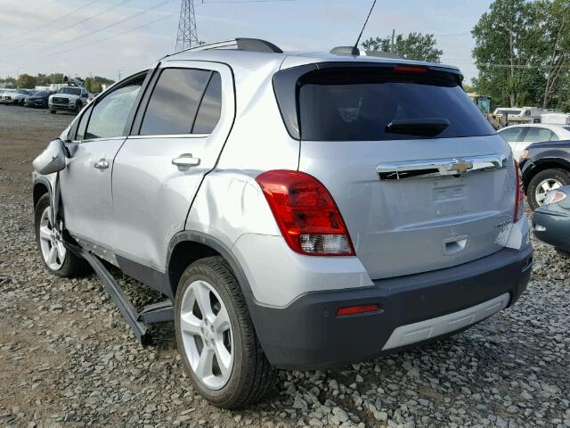 KL7CJRSB3GB567392 - 2016 CHEVROLET TRAX SILVER photo 3