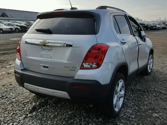 KL7CJRSB3GB567392 - 2016 CHEVROLET TRAX SILVER photo 4