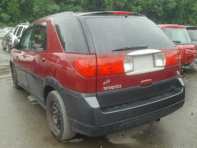 3G5DB03E35S555390 - 2005 BUICK RENDEZVOUS RED photo 3