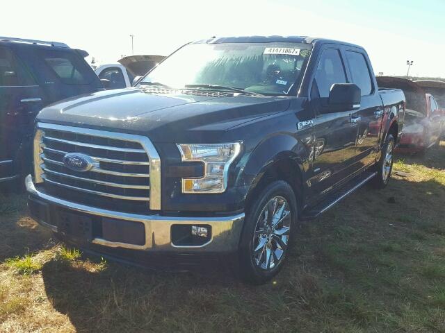 1FTEW1CP2FKD56403 - 2015 FORD F150 BLACK photo 2