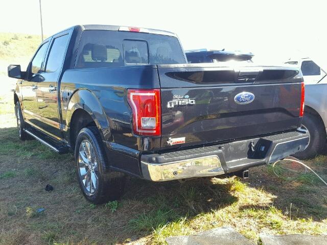 1FTEW1CP2FKD56403 - 2015 FORD F150 BLACK photo 3