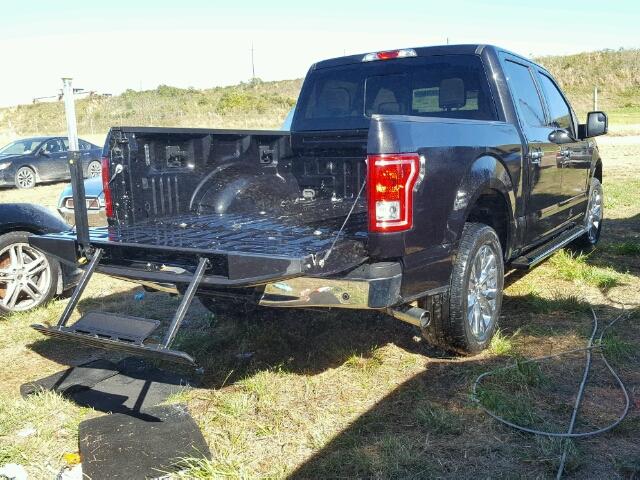 1FTEW1CP2FKD56403 - 2015 FORD F150 BLACK photo 4