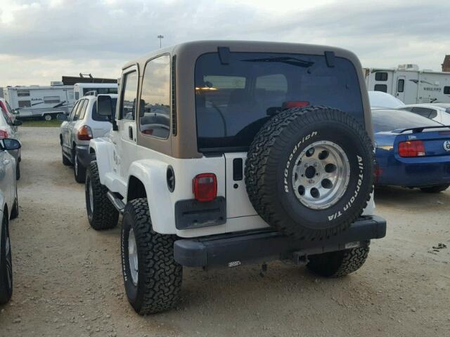 1J4FA59S52P727762 - 2002 JEEP WRANGLER / WHITE photo 3