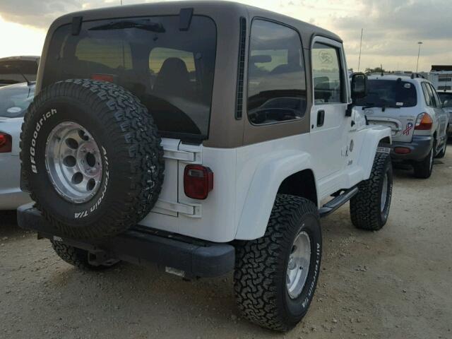 1J4FA59S52P727762 - 2002 JEEP WRANGLER / WHITE photo 4