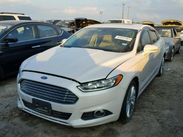 3FA6P0LU2ER193043 - 2014 FORD FUSION WHITE photo 2