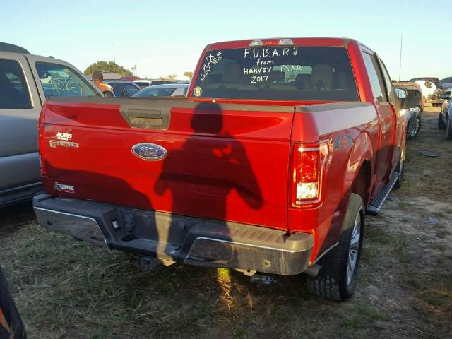1FTEW1EG6FKD87957 - 2015 FORD F150 RED photo 4