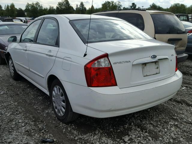 KNAFE121245032798 - 2004 KIA NEW SPECTR WHITE photo 3