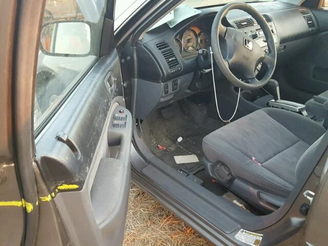 2HGES16505H590892 - 2005 HONDA CIVIC GRAY photo 9