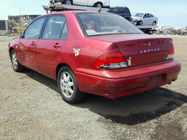 JA3AJ36E22U041925 - 2002 MITSUBISHI LANCER LS RED photo 3