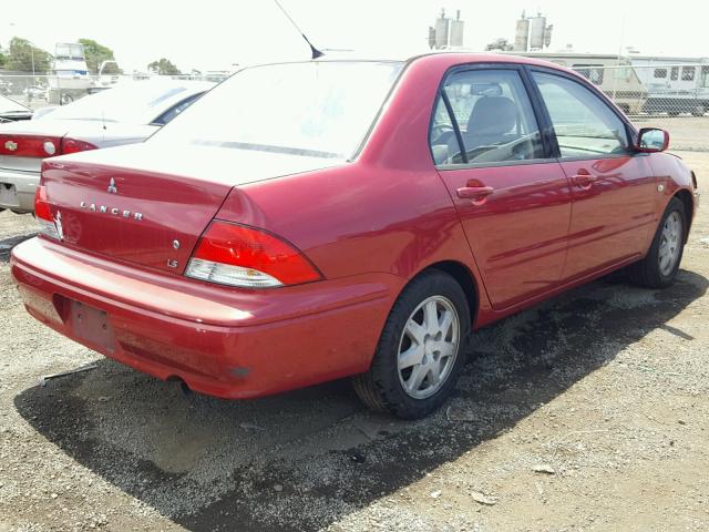 JA3AJ36E22U041925 - 2002 MITSUBISHI LANCER LS RED photo 4