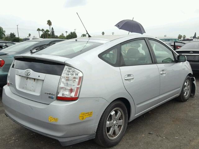 JTDKB20U367072036 - 2006 TOYOTA PRIUS SILVER photo 4