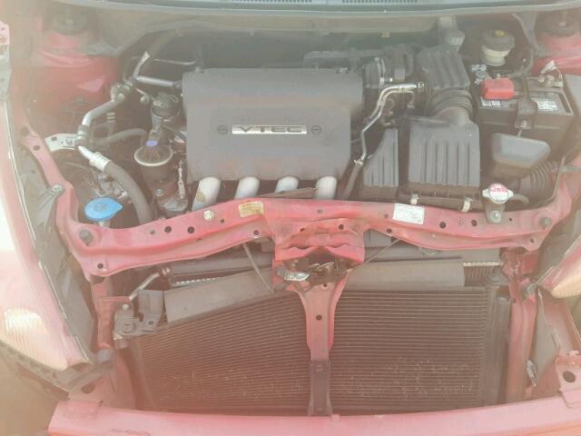 JHMGD37697S032277 - 2007 HONDA FIT S წითელი ფოტო 7