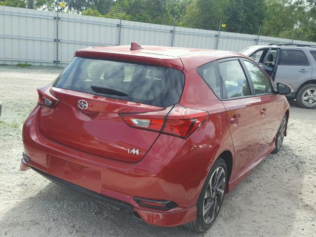 JTNKARJE4GJ521288 - 2016 TOYOTA SCION IM RED photo 4