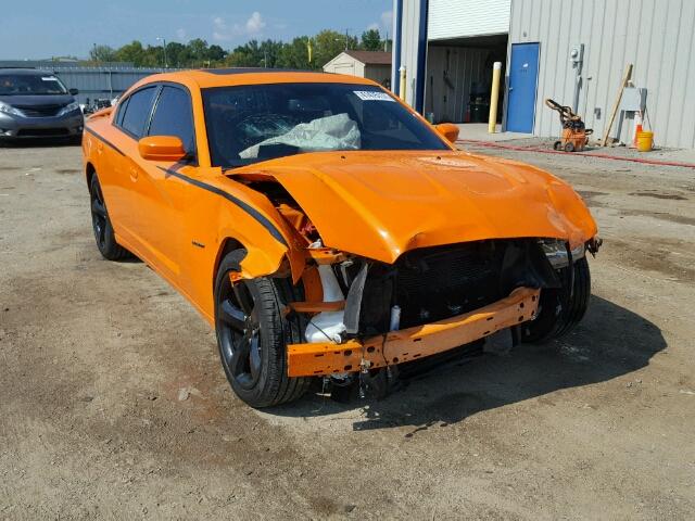 2C3CDXCT0EH147328 - 2014 DODGE CHARGER R/ ORANGE photo 1