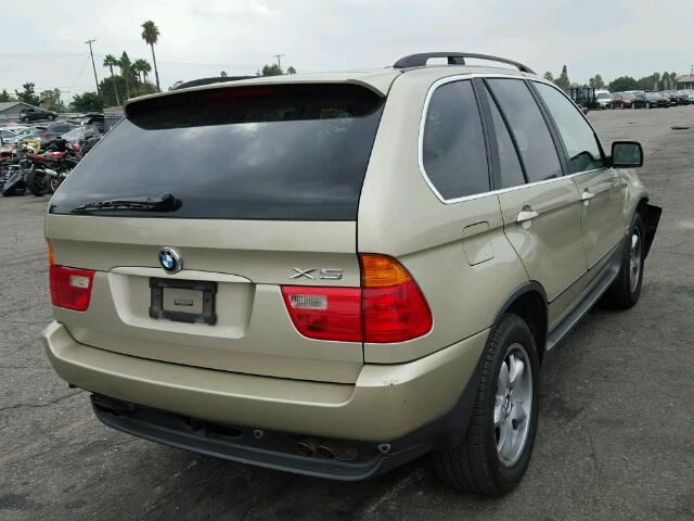 5UXFB33572LH31640 - 2002 BMW X5 4.4I GOLD photo 4