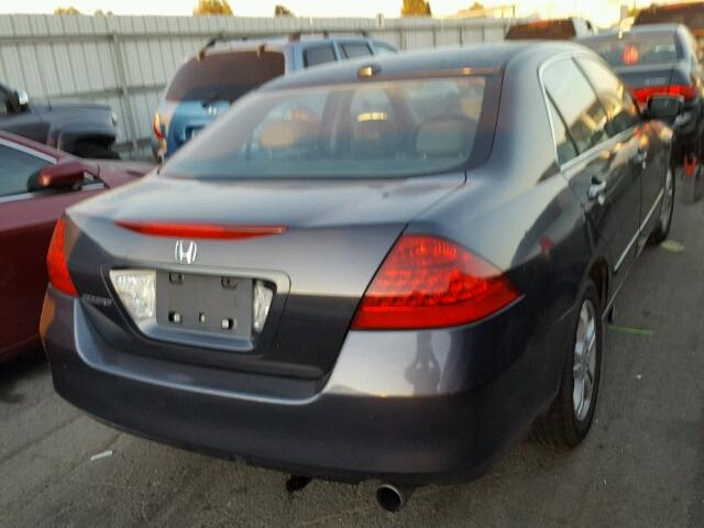 1HGCM56777A057613 - 2007 HONDA ACCORD EX GRAY photo 4