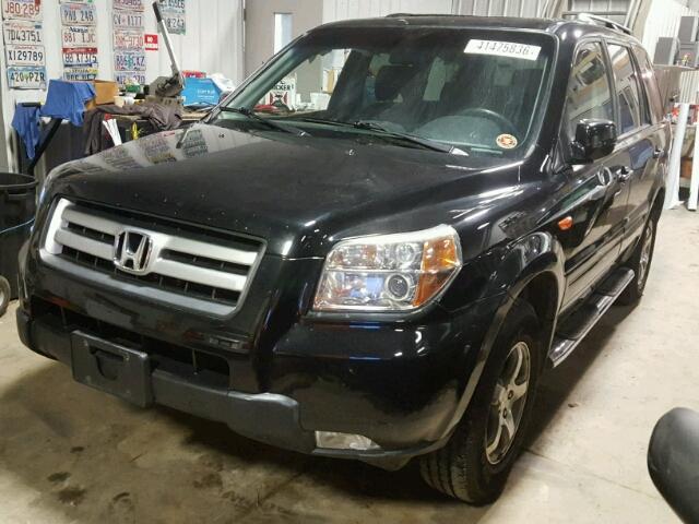 5FNYF18756B012941 - 2006 HONDA PILOT EX BLACK photo 2