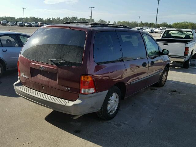 2FMDA5140YBC64614 - 2000 FORD WINDSTAR L BURGUNDY photo 4