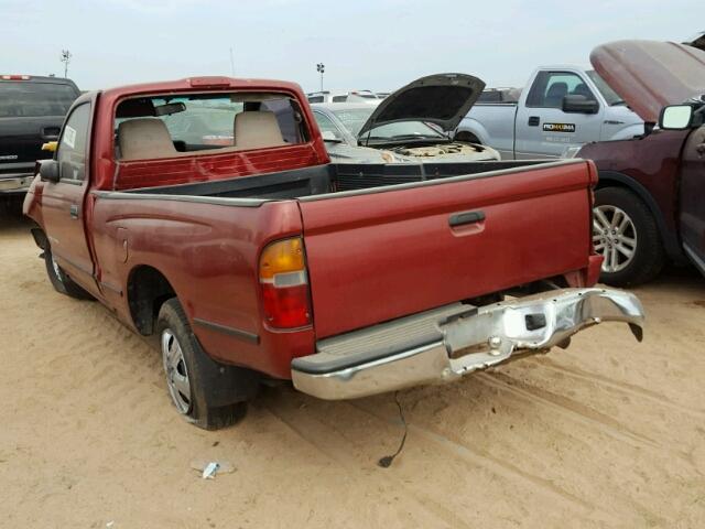 4TANL42N2VZ244857 - 1997 TOYOTA TACOMA MAROON photo 3