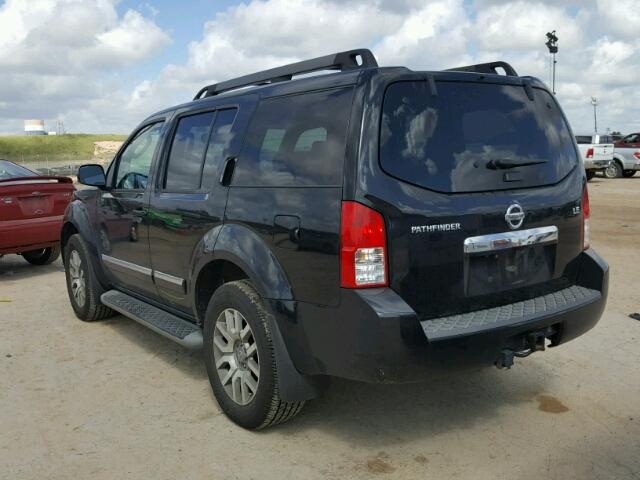 5N1AR1NBXAC615841 - 2010 NISSAN PATHFINDER BLACK photo 3