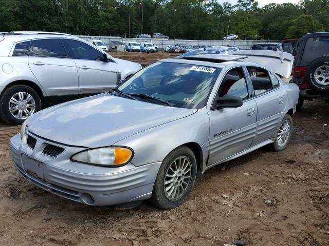 1G2NF52T6YM764310 - 2000 PONTIAC GRAND AM S SILVER photo 2