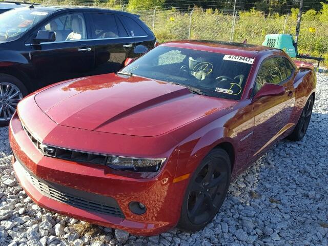 2G1FC1E35E9257042 - 2014 CHEVROLET CAMARO LT RED photo 2