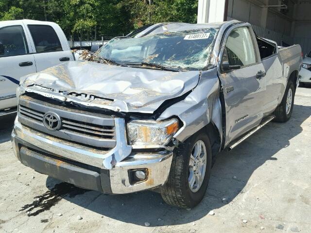 5TFUW5F12EX359104 - 2014 TOYOTA TUNDRA DOU SILVER photo 2