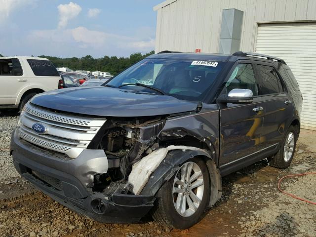 1FMHK7D88BGA94348 - 2011 FORD EXPLORER GRAY photo 2