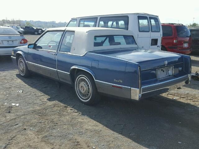 1G6CD1151K4261623 - 1989 CADILLAC DEVILLE BLUE photo 3