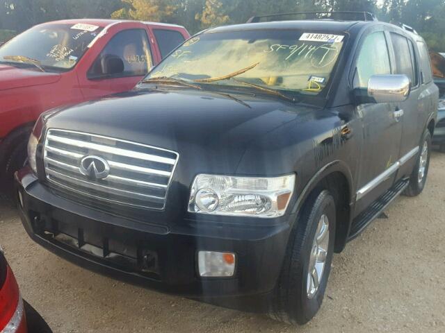 5N3AA08C85N800414 - 2005 INFINITI QX56 BLACK photo 2