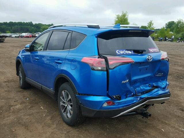 JTMRJREV4GD018470 - 2016 TOYOTA RAV4 HV XL BLUE photo 3