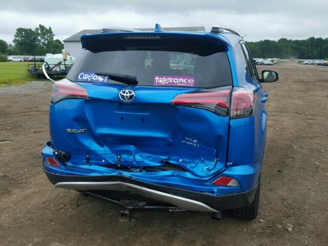 JTMRJREV4GD018470 - 2016 TOYOTA RAV4 HV XL BLUE photo 9