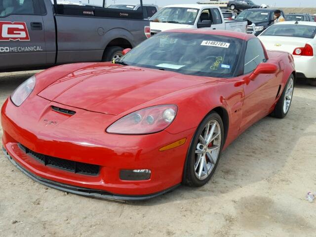 1G1YZ26E095103855 - 2009 CHEVROLET CORVETTE RED photo 2