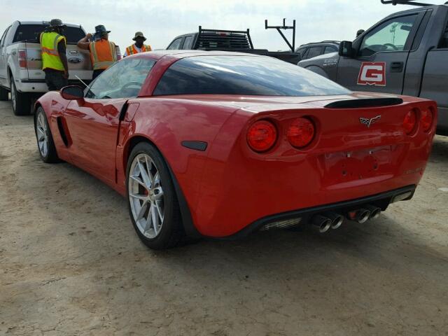 1G1YZ26E095103855 - 2009 CHEVROLET CORVETTE RED photo 3