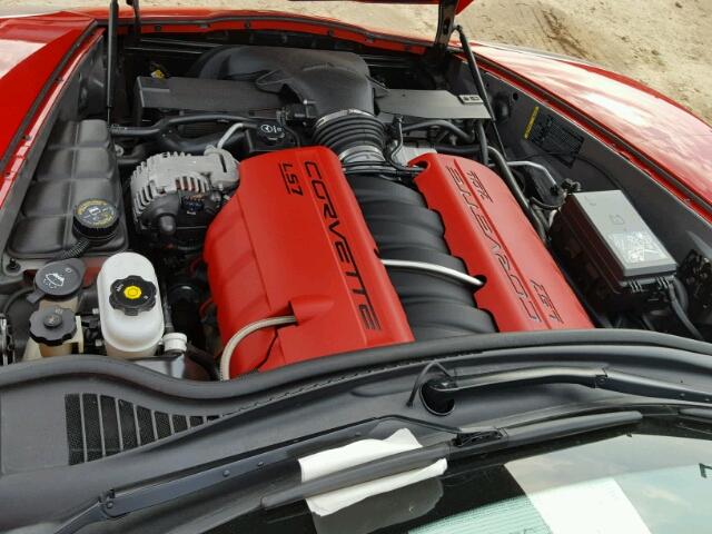 1G1YZ26E095103855 - 2009 CHEVROLET CORVETTE RED photo 7