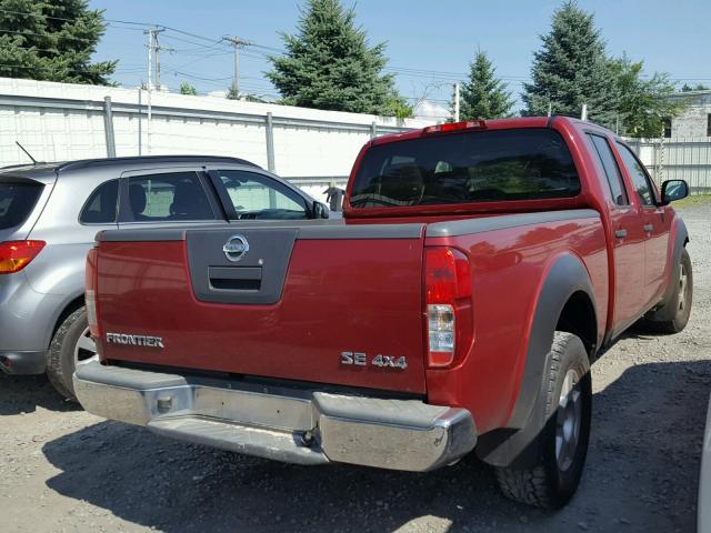 1N6AD09W28C424061 - 2008 NISSAN FRONTIER C RED photo 4