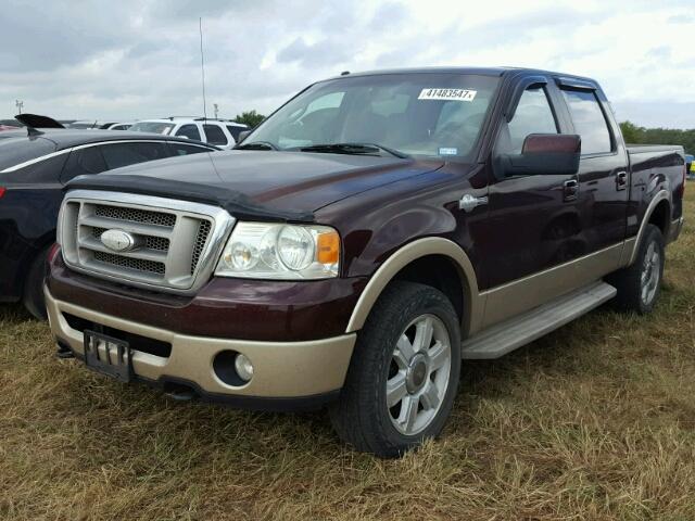 1FTPW14V08KC53456 - 2008 FORD F150 BROWN photo 2